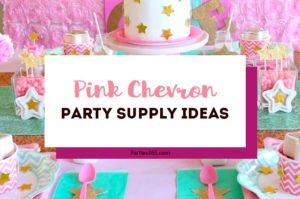 Pink is so versatile when it comes to party decorations! We've gathered up some pink chevron birthday theme ideas you've got to check out! From plates to balloons to favors, you'll find something that will work for your pinktastic party! #pinkparty #partysupplies #parties365