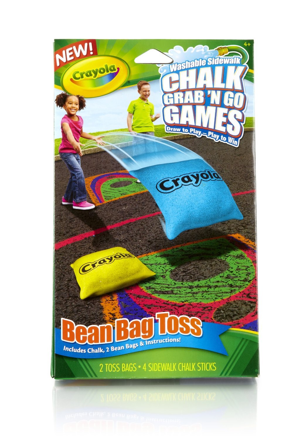 Crayola Bean Bag Toss Chalk Grab and Go Games, sidewalk chalk, outdoor game ideas for kids, chalk, crayola