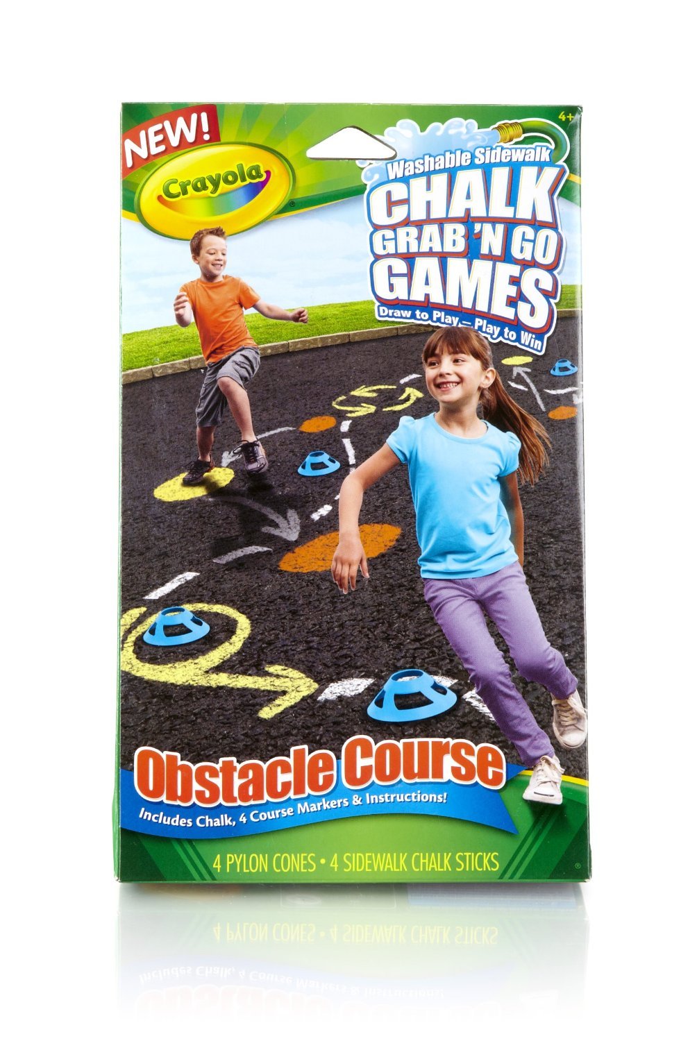Crayola Obstacle Course Chalk Grab and Go Games, sidewalk chalk, crayola, outdoor game ideas for kids