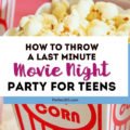 how to throw a movie night party