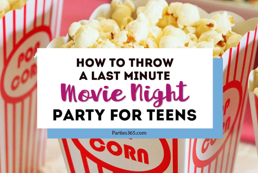 how to throw a movie night party
