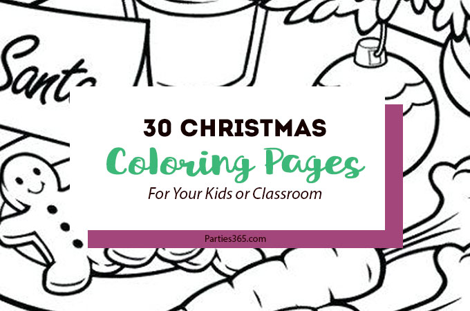 We've rounded up 30 fun Coloring Pages for Christmas that will keep your kids busy over break! | Christmas Crafts | Christmas Coloring Pages for Kids