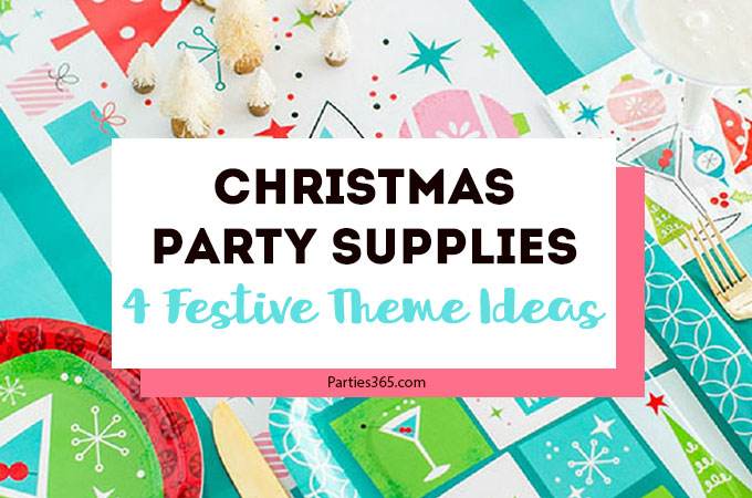 Looking for inspiration for your Christmas Party decor? We have 4 fabulous Christmas Party Plate ideas you'll absolutely love! From buffalo plaid to a cheery Santa, you'll want to check out these Christmas party supplies! #Christmas #holidays #partyplates #Christmasdecor #parties365