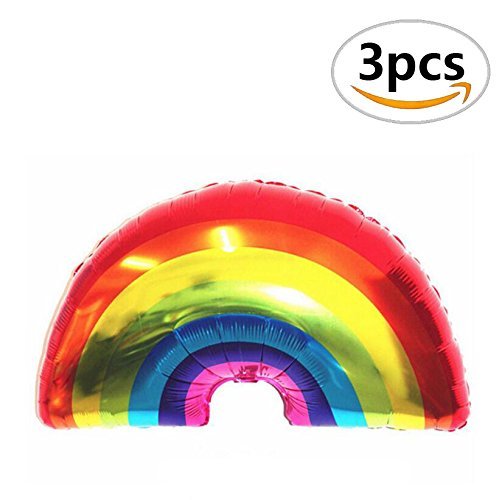 A Rainbow Themed Birthday Party is perfect for a little girl's party! Whether it's just rainbows - or rainbows and unicorns - we've rounded up the best party supplies, decor, balloons, cakes and more! #rainbows #unicorns #partysupplies