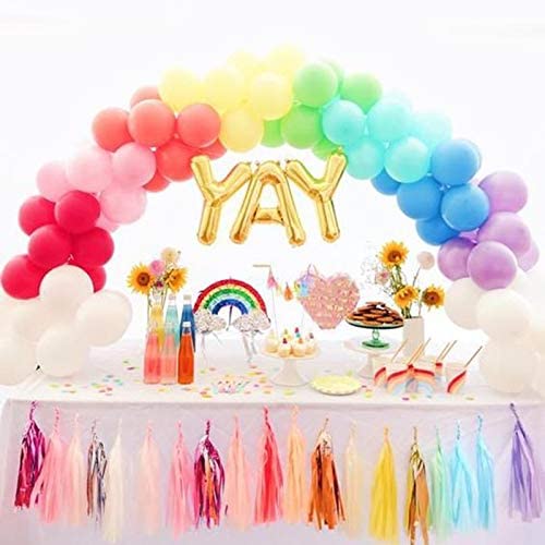 rainbow balloon arch kit