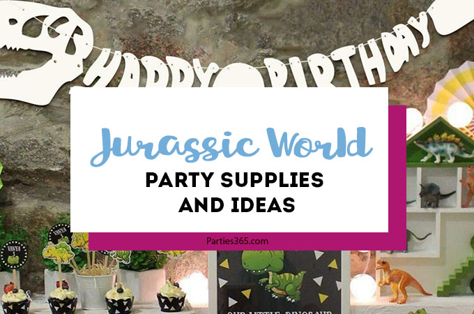 Looking for Jurassic World Party ideas? We've got you covered with these Dinosaur Party Decor supplies and suggestions! | Jurassic World Party Decor | Dinosaur Party Supplies | Jurassic World Party Food