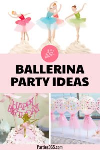Throwing a Ballerina Party for your girl's birthday and need ideas for decorations, food, favors and more for this theme? We've got you covered with all the party decor you'll need in beautiful pink, purple and golds! #ballerina #birthday #partysupplies #pink