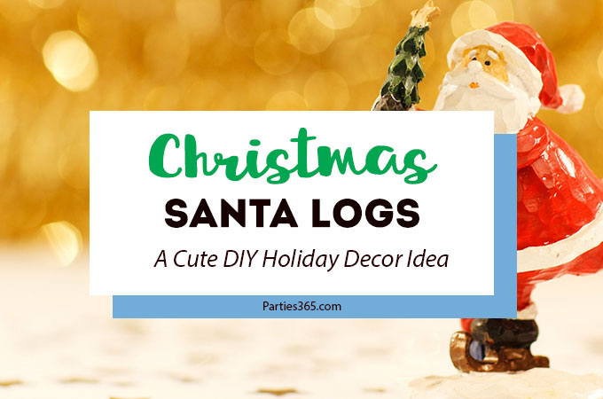 Looking for cute and easy DIY Christmas decor? Or maybe something you can gift or buy? These Santa Logs are the perfect holiday decor or handmade gift item... #holidays #Christmas #giftidea #Christmasdecor #Santa