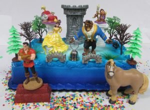 beauty and the beast cake topper
