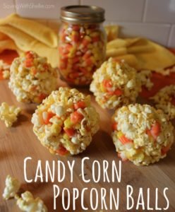 Candy Corn Popcorn Balls