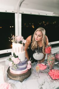 This 21st Birthday Party on a yacht is sure to inspire your next milestone birthday party! With a marble and blush theme, this party was filled with modern decorations and elegant details. | 21st Birthday Ideas | 21st Birthday Party Themes | 21st Birthday Party Decorations