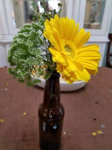 Flowers for a Beer Tasting Party Decor