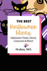 The ultimate guide of Parties 365 Halloween posts! We've put all of our best Halloween Ideas together in one easy place to find. Find everything you need for your best Halloween - Halloween treats, decor, costumes and more! | Halloween Ideas | Halloween Costumes | Halloween Decor