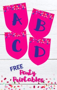 Get free party printables when you join our library! Party Banners | Downloadable Printables | Party Decor
