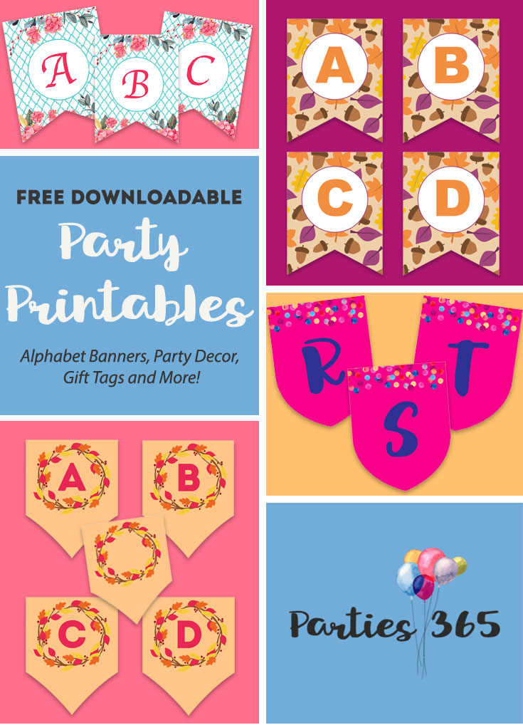 Need printables for your next party? Get access to our FREE Party Printables Library! We have downloadable banners, party decor, gift tags and more! | Party Printables | Free Banners | Free Printables