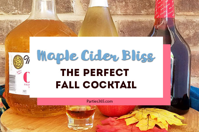 If you've been searching for the perfect fall cocktail, look no further! Our Maple Cider Bliss is an ideal apple cider cocktail with a hint of maple... perfect for brunch, girl's night or a crisp fall afternoon. All the maple cocktail recipe details are here on the blog! | Fall Cocktails Easy | Maple Cocktail Drink Recipes