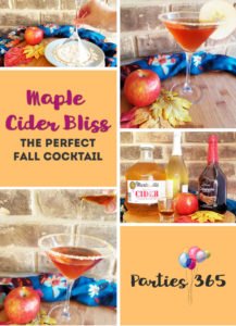 If you've been searching for the perfect fall cocktail, look no further! Our Maple Cider Bliss is an ideal apple cider cocktail with a hint of maple... perfect for brunch, girl's night or a crisp fall afternoon. All the maple cocktail recipe details are here on the blog! | Fall Cocktails Easy | Maple Cocktail Drink Recipes
