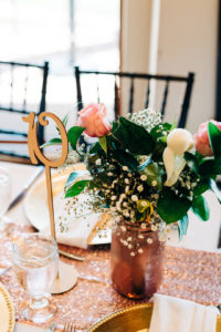 Rose gold party decorations are perfect for all kinds of party themes. Check out how they were used in this stunning combination 18th Birthday Party and Graduation Party! | Rose Gold Party Theme | Rose Gold Party Ideas