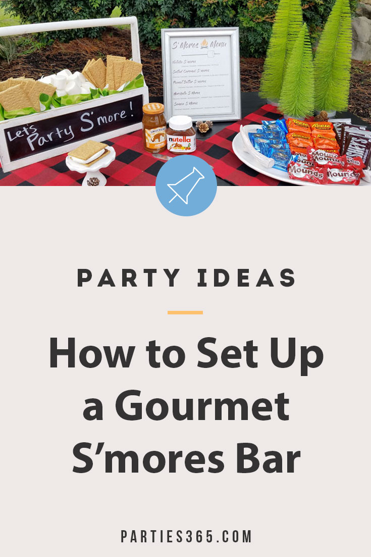 how to set up a gourmet s'mores bar