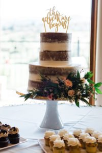 This elegant and stunning 18th Birthday Cake tied in perfectly to the rose gold decorations at this party. See all the sweets and decor in this 18th Birthday Party post! | 18th Birthday Party Ideas | Rose Gold Party Theme
