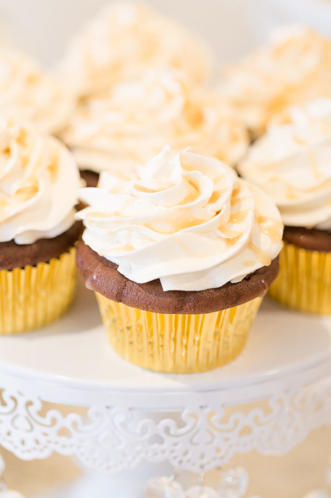 chocolate cupcakes with salted caramel frosting