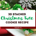 These easy stacked Christmas tree sugar cookies are the best! Our recipe and ideas for decorated star cookies, frosted with green buttercream icing is perfect for teacher, neighbor and kid gifts this holiday season! #holidaybaking #Christmascookies #holidayrecipes