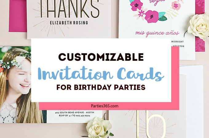 Looking for custom birthday invitations for a kids party or an adults birthday? Whether it's a 1st birthday for boys or girls, here are some creative birthday invitations you'll love! #birthday #invitations #partysupplies