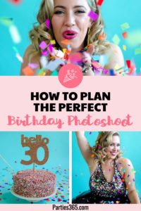 Want to plan a birthday photoshoot and looking for ideas? Here's some inspiration for women planning their 16th, 18th, 21st, 30th, or more photo shoot including outfits, confetti and cake ideas! #birthday #photoshoot #30thbirthday