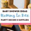 This darling DIY baby shower theme is perfect for the mommy to bee! See all the photos, food, decoration, favors, cake and more for this cute bumble bee baby shower! #babyshower #bumblebee #partysupplies