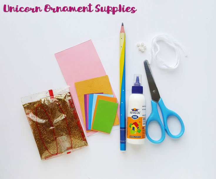 unicorn ornament crafting supplies