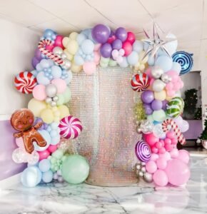 candy land party balloons