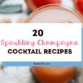 Champagne cocktails are a great signature drink for any party, especially New Years, Christmas or a holiday party. Here are 20 easy Sparkling Wine or Champagne Cocktail recipes that will give you ideas for the perfect simple holiday party or brunch drink! #champagne #holidaydrink #cocktails #parties365