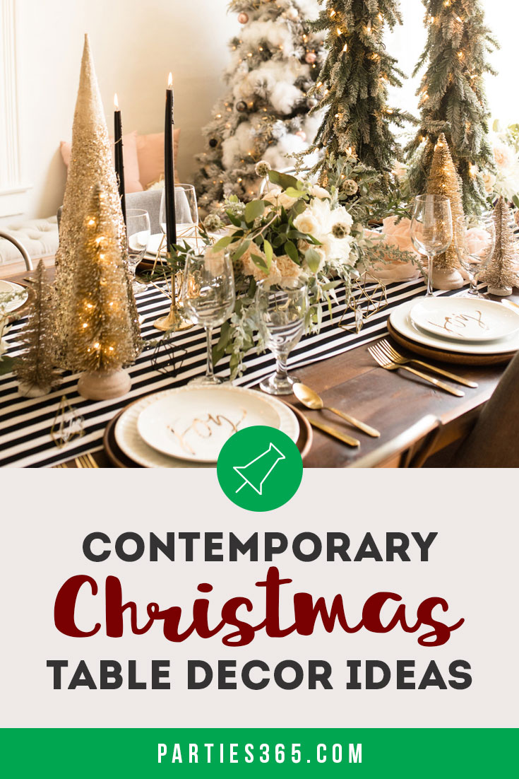 contemporary Christmas tablescape ideas