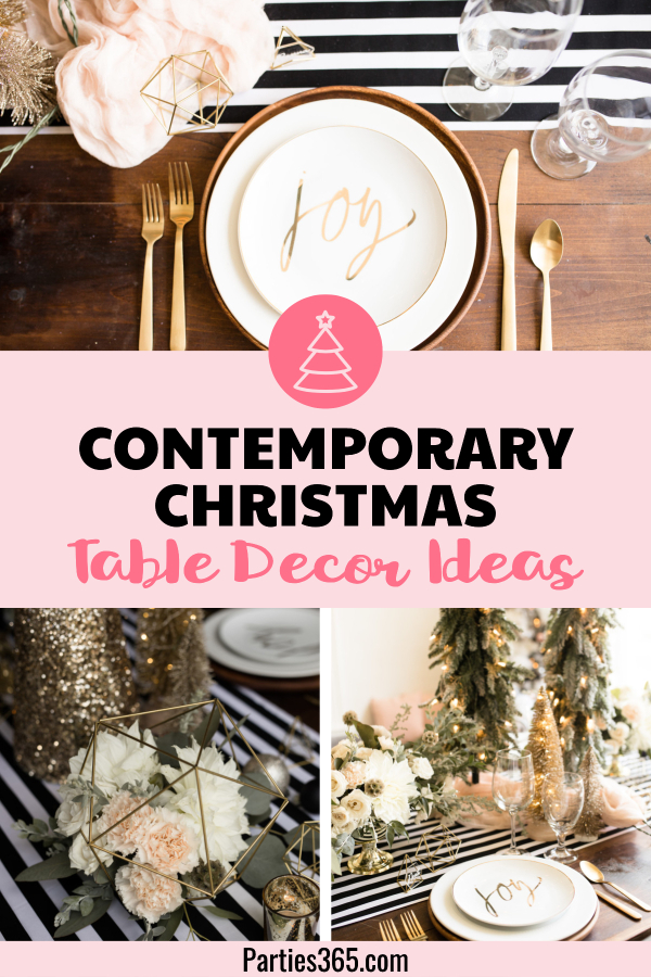 modern Christmas tablescape ideas 