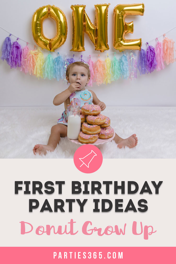Donut grow up first birthday party
