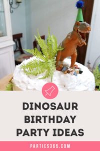 Looking for ideas for an awesome Dinosaur Birthday Party for boys? This DIY party is full of easy decorations, games, favors, food, invitations and printables to make your dino party a success! #dinosaur #printables #birthday #partyideas