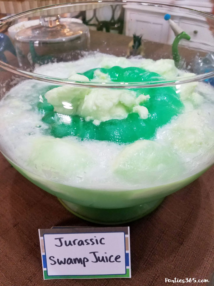 green Jurassic Swamp Juice punch in bowl