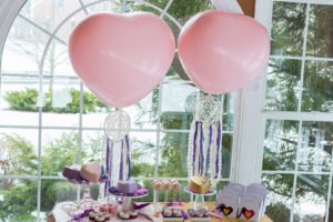 This sweet Dream Catcher themed girl's Valentine's Day Party for kids is full of cute ideas for decorations, desserts, balloons and more! The lovely Galentine's Day tablesetting is playful and fun and will inspire your classroom, home or friends party! #Valentines #ValentinesDay #PartyIdeas #partysupplies #Galentines
