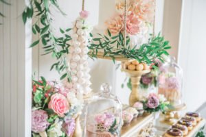 Spring and summer are wonderful times of year to throw a birthday party or shower and this dessert table is your inspiration for an elegant enchanted garden party! With so many ideas for decorations, food, flowers, desserts and cake, this indoor garden party is a must see! #gardenparty #spring #summer #partyideas