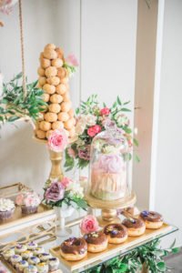 Spring and summer are wonderful times of year to throw a birthday party or shower and this dessert table is your inspiration for an elegant enchanted garden party! With so many ideas for decorations, food, flowers, desserts and cake, this indoor garden party is a must see! #gardenparty #spring #summer #partyideas
