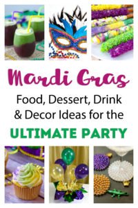 Let the good times roll with a festive Mardi Gras party! We have over 20 ideas and recipes for food, desserts, drinks and decorations to make yours a party to remember! #mardigras #partyideas #mardigrasrecipes