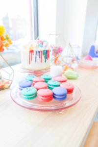 Creative ideas and inspiration for a modern geometric spring birthday party for girls! This colorful kids party full of bright decor, cake and flowers is the perfect theme for fun! #geometric #birthday #springparty #kidsparty