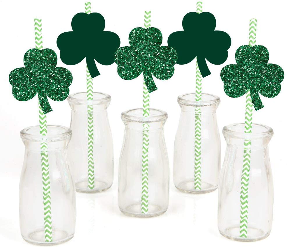 St. Patrick's Day Party shamrock straws