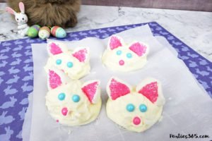 Want a fun Easter dessert idea for the kids or your desserts table? This easy homemade Easter Bunny Brownie Trifle with White Chocolate Mousse Recipe is cute, creative and delicious! #Easter #Easterrecipe #Easterdessert