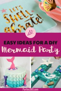 Throwing a Mermaid Birthday Party or Shower and need easy DIY ideas for decorations? We've got you covered with FINtastic ideas for food, supplies, cake, favors, invites and more! #mermaid #mermaidparty #birthday #partysupplies