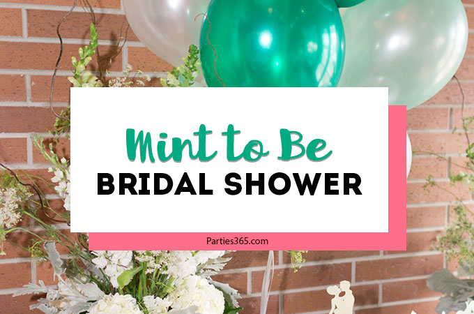 Planning a bridal shower and looking for ideas for fun, yet simple themes? How about an elegant "Mint to Be" theme in beautiful greens?! Perfect for spring or summer, check out these pictures for decorations, games, favors, table ideas and more! #bridalshower #mint #bridalshowertheme