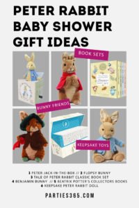 Peter Rabbit is a fantastic theme for a baby shower whether you're expecting a boy or a girl! Check out this dreamy party for decoration ideas, inspiration for food and cakes and gift ideas for this classic storybook tale! #babyshower #peterrabbit #partyideas