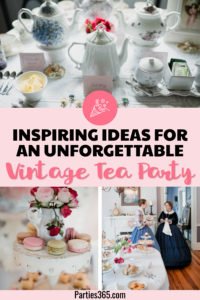 A tea party is a fun theme for girls of all ages - including adults! This Vintage Tea Party is full of decorations, food and ideas to make your next girls night, birthday or shower unforgettable! #teaparty #partyideas #galentinesday #partydecor