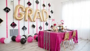 Here are 12 ideas for Graduation Party Decorations! Whether your graduate is wrapping up high school or college we have fun themes, DIY party supplies, centerpieces and great ideas for girls or boys to celebrate their big accomplishment! #graduationparty #graduation #partyideas #partysupplies