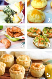 Mini appetizers are an easy way to feed a crowd of kids or adults at your next party! We have 20 bite size recipe ideas for chicken, vegetarian, sweet, or manly finger foods! #appetizers #bites #partyfood
